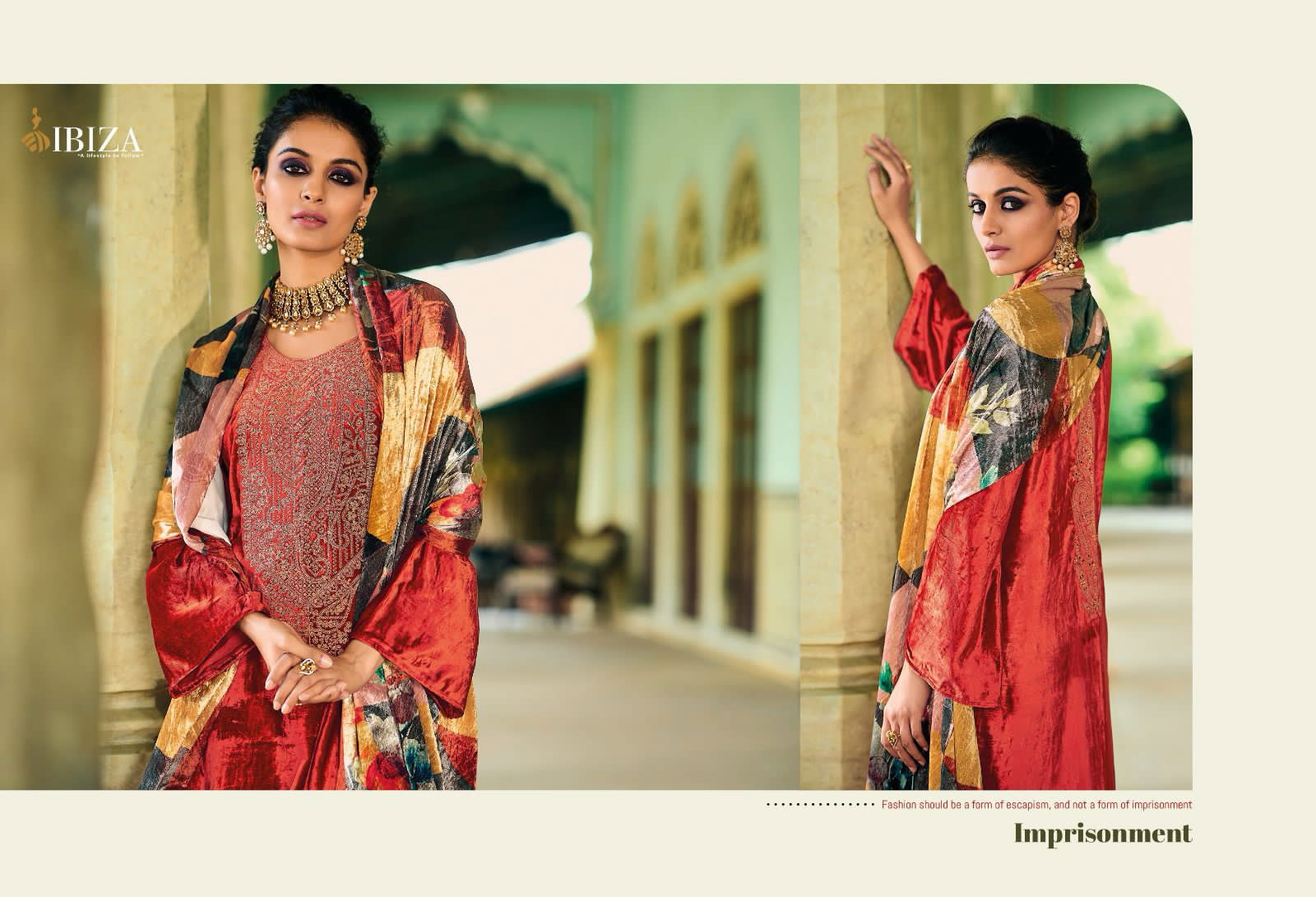 Khoobsurat By Ibiza Viscose Velvet Pashmina Dress Material Catalog
